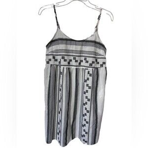 Loft Summer Beach Dress Black and White Size S